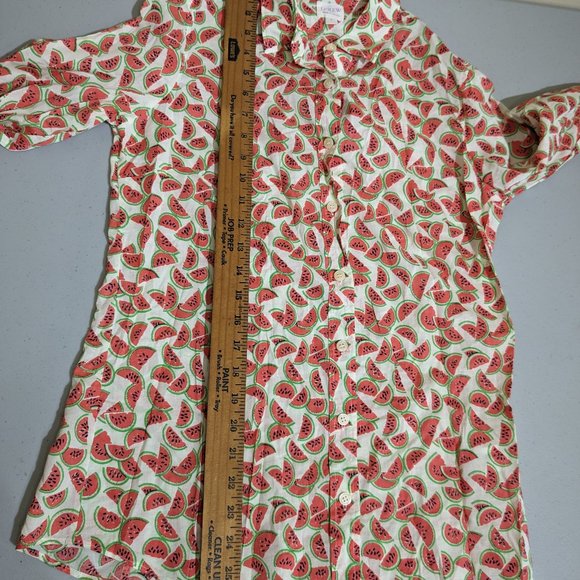 J Crew Perfect Fit Watermelon Print Shirt button down small - Picture 3 of 5